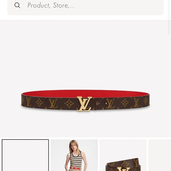 Louis Vuitton belt red and brown switchable - Picture 7 of 7